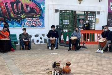 Taller de percusión africana en la Casa de la Juventud de Telde/Francisco Javier Santana.